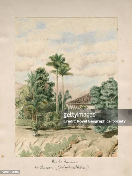 Rio de Janeiro, From an album containing drawings and watercolours by James William Wells, exhibited at the 1886 Conversazione of the Royal Society,...