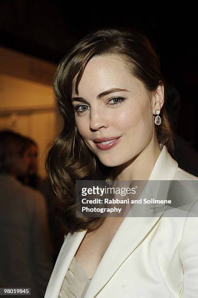 Melissa George attends the "Quicktake" Rodarte exhibition opening party at the Cooper-Hewitt, National Design Museum on February 18, 2010 in New York...