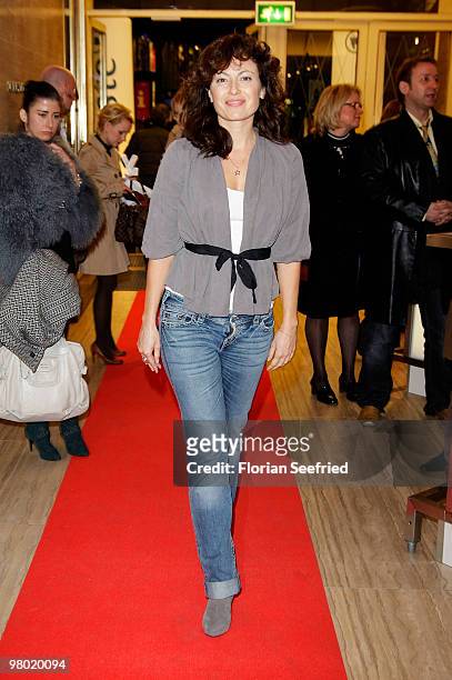 Actress Carolina Vera Squella attends the premiere of 'Haltet Die Welt an' at cinema Astor Film Lounge on March 24, 2010 in Berlin, Germany.