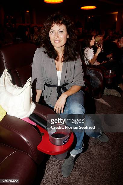 Actress Carolina Vera Squella attends the premiere of 'Haltet Die Welt an' at cinema Astor Film Lounge on March 24, 2010 in Berlin, Germany.