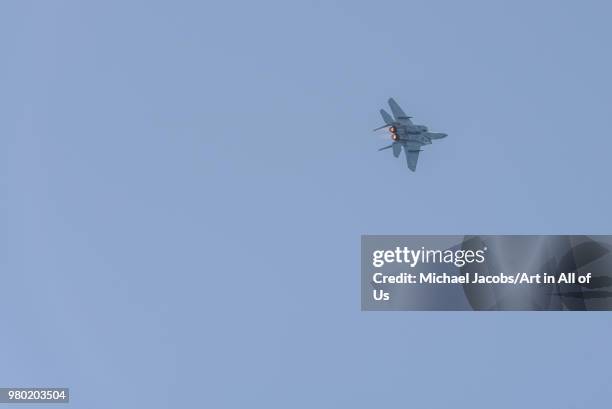 Israel, Tel Aviv-Yafo - 19 April 2018: Celebration of the 70th independence day of Israel - Yom haatzmaout - airshow of of the Israeli air force -...