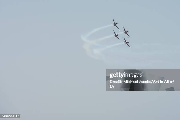 Israel, Tel Aviv-Yafo - 19 April 2018: Celebration of the 70th independence day of Israel - Yom haatzmaout - airshow of of the Israeli air force -...