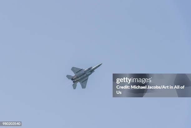 Israel, Tel Aviv-Yafo - 19 April 2018: Celebration of the 70th independence day of Israel - Yom haatzmaout - airshow of of the Israeli air force -...