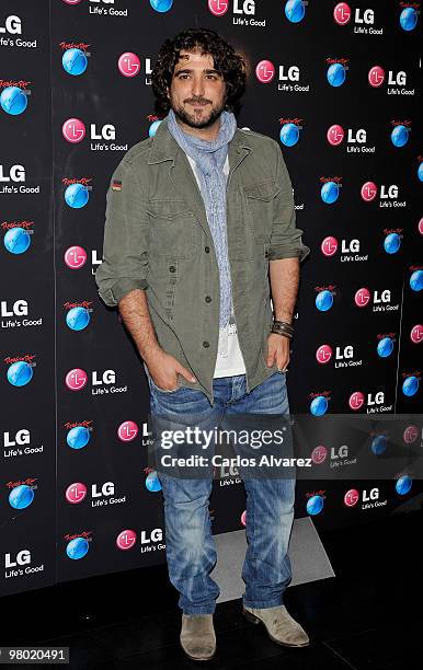 Spanish singer Antonio Orozco attends "Rock in Rio" presentation at the Puerta de America Hotel on March 24, 2010 in Madrid, Spain.