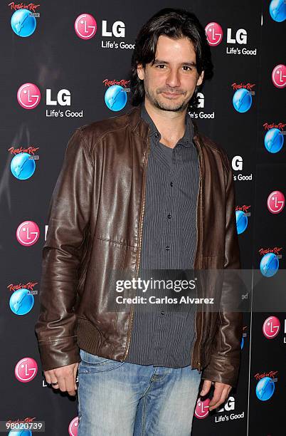 Spanish actor Antonio Hortelano attends "Rock in Rio" presentation at the Puerta de America Hotel on March 24, 2010 in Madrid, Spain.