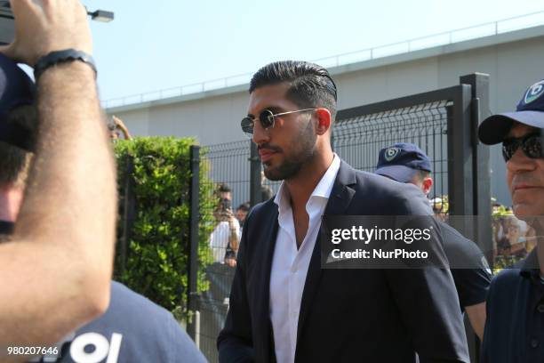 Emre Can, the new midfielder just acquired by Juventus FC, arrives to J Medical&quot; for medical examinations on June 21, 2018 in Turin, Italy.