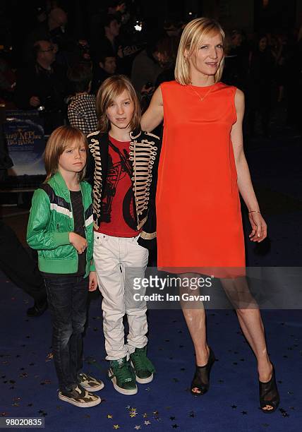 Radio DJ Jo Whiley and family attends the 'Nanny McPhee And The Big Bang' world film premiere at the Odeon West End on March 24, 2010 in London,...