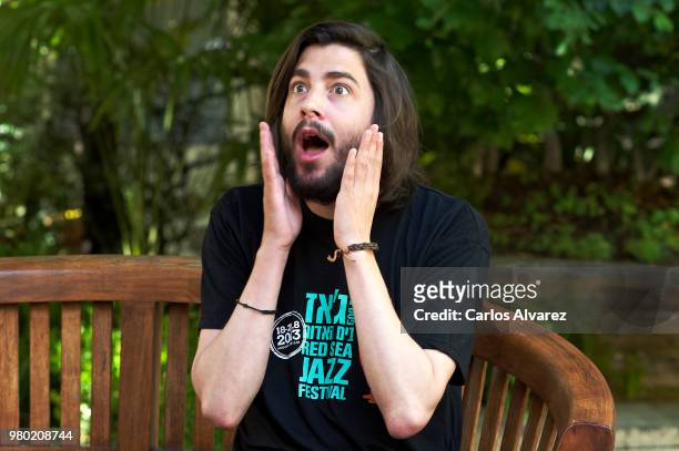 Portuguese singer Salvador Sobral presents his Spanish Tour at the Longoria Palace on June 21, 2018 in Madrid, Spain.