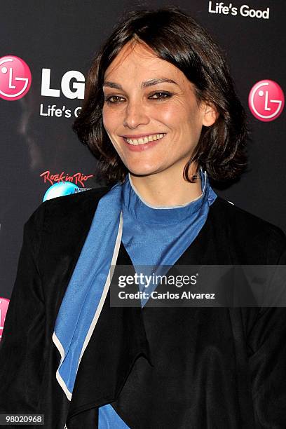 Spanish model Laura Ponte attends "Rock in Rio" presentation at the Puerta de America Hotel on March 24, 2010 in Madrid, Spain.