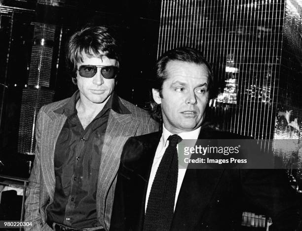 Warren Beatty and Jack Nicholson circa 1977 in New York.
