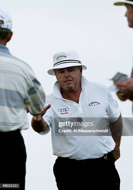 Jim Colbert competes in the first round of the Liberty Mutual Legends of Golf tournament, Friday, April 23, 2004 in Savannah, Georgia.