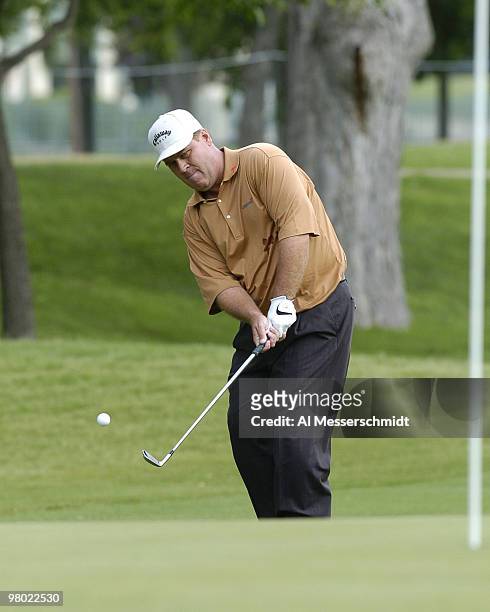 Hal Sutton competes in the second round of the PGA Tour Bank of American Colonial in Ft. Worth, Texas, May 21, 2004.