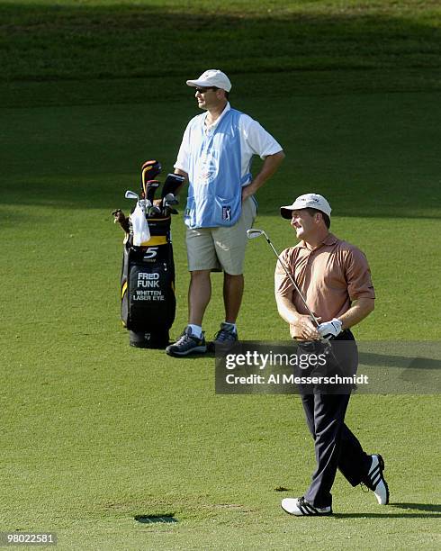 Fred Funk competes in the second round of the PGA Tour Bank of America Colonial in Ft. Worth, Texas, May 21, 2004.