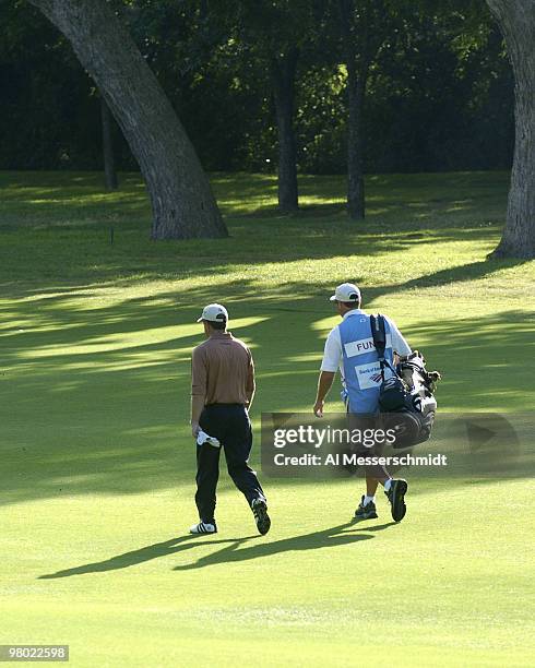 Fred Funk competes in the second round of the PGA Tour Bank of America Colonial in Ft. Worth, Texas, May 21, 2004.