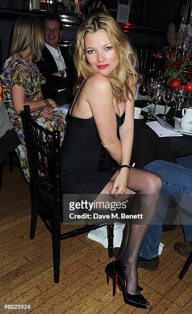 Kate Moss attends the Mummy Rocks party in aid of the Great Ormond Street Hospital Children's Charity, at the Bloomsbury Ballroom on March 24, 2010...