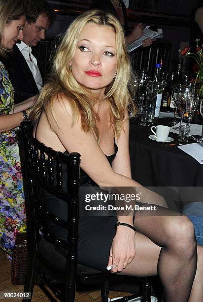 Kate Moss attends the Mummy Rocks party in aid of the Great Ormond Street Hospital Children's Charity, at the Bloomsbury Ballroom on March 24, 2010...