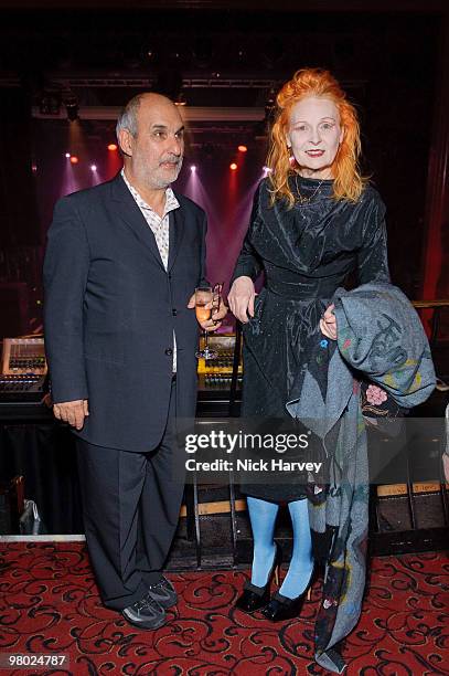 Alan Yentob and Vivienne Westwood attend The ICA Fundraising Gala at KOKO on March 24, 2010 in London, England.