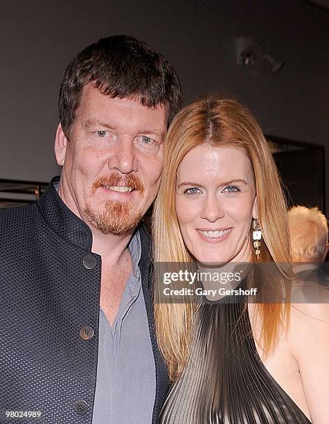 Simon van Kempen and television personality Alex McCord attend the Blanc de Chine Fall/Winter 2010 fashion show at the Blanc de Chine Boutique on...