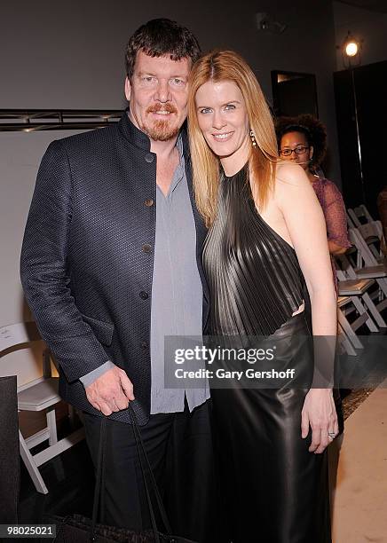 Simon van Kempen and television personality Alex McCord attend the Blanc de Chine Fall/Winter 2010 fashion show at the Blanc de Chine Boutique on...