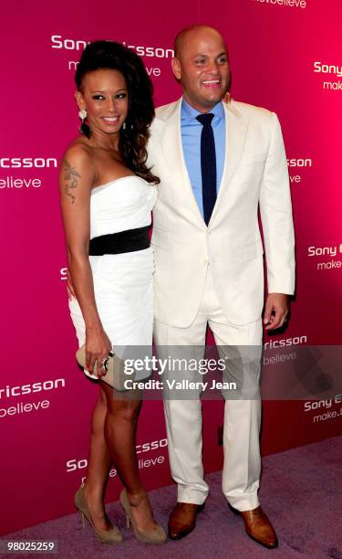 Mel B and Stephen Belafonte arrives at Sony Ericsson Open Kick-Off Party at LIV nightclub at Fontainebleau Miami on March 23, 2010 in Miami Beach,...