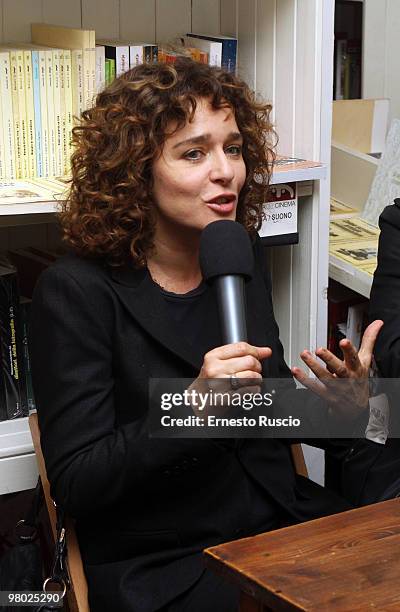 Italian actress Valeria Golino attends the 'L'Uomo Nero' DVD Launch at Libreria Del Cinema on March 24, 2010 in Rome, Italy.