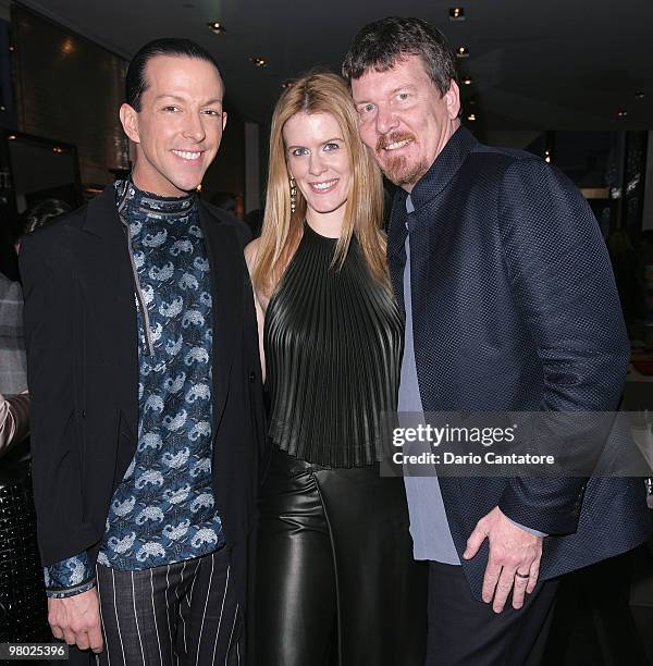 Derek Warburton, Simon van Kempen and Alex McCord attend the Blanc de Chine Fall/Winter 2010 Fashion Show at Blanc de Chine Boutique on March 24,...