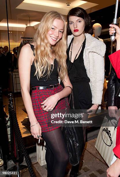 Clara Paget and Ben Grimes attend the opening of designer Malene Birger's first UK boutique on March 24, 2010 in London, England.