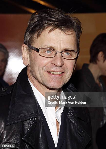 Ballet dancer Mikhail Baryshnikov attends the New York premiere of "Dancing Across Borders" at SVA Theater on March 24, 2010 in New York City.