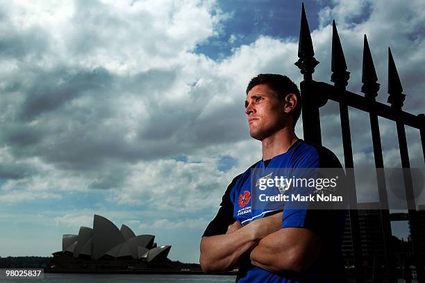 Liam Reddy poses for a photo at a Sydney FC A-League press conference announcing his signing with Sydney FC at Circular Quay West on March 25, 2010...