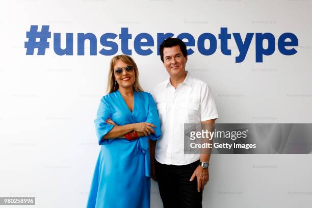Entertainment Founder, Simon Fuller and Aline Santos,Unilever EVP Global Marketing and Global Head of Diversity and Inclusion at Cannes Lions...