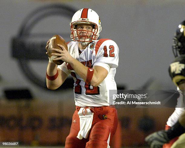 Louisville quarterback Brian Brohm during the 73rd annual FedEx Orange Bowl between Louisville and Wake Forest at Dolphin Stadium in Miami, Florida...