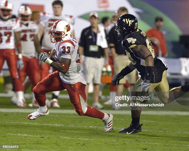 Louisville running back Kolby Smith during the 73rd annual FedEx Orange Bowl between Louisville and Wake Forest at Dolphin Stadium in Miami, Florida...