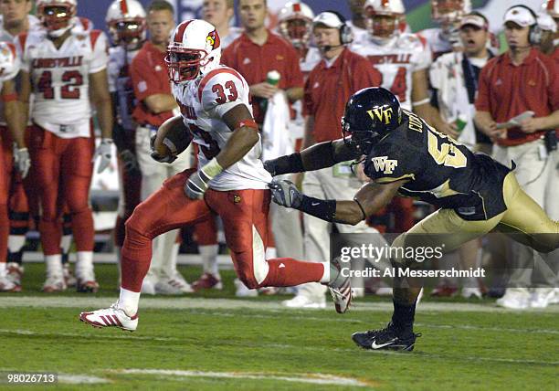 Louisville running back Kolby Smith during the 73rd annual FedEx Orange Bowl between Louisville and Wake Forest at Dolphin Stadium in Miami, Florida...