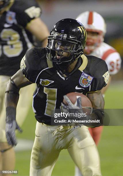 Wake Forest wide receiver Kevin Marion returns a kick during the 73rd annual FedEx Orange Bowl between Louisville and Wake Forest at Dolphin Stadium...