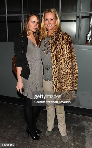 Lily Baker and mother socialite Nina Griscom attend the after party for the premiere of "Dancing Across Borders" at Cedar Lake Studios on March 24,...