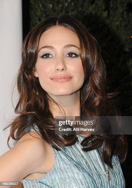 Actress Emmy Rossum attends the Ecco Domani Fashion Party at The Ainsworth on March 24, 2010 in New York City.