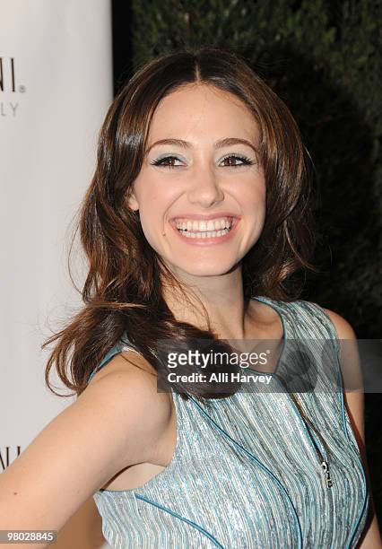 Actress Emmy Rossum attends the Ecco Domani Fashion Party at The Ainsworth on March 24, 2010 in New York City.