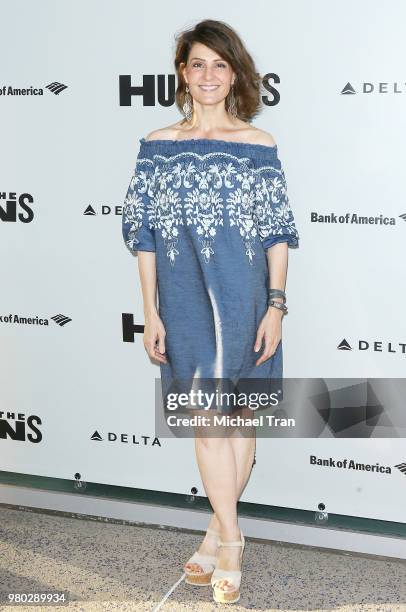 Nia Vardalos attends the opening night of "The Humans" held at Ahmanson Theatre on June 20, 2018 in Los Angeles, California.