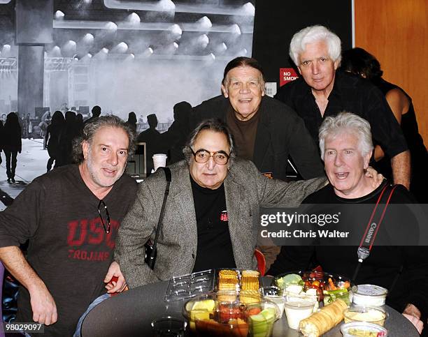 Photographers Neal Preston, Jim Marshall, Henry Diltz and Chris Walter with Graham Nash at the launch of Taking Aim-Unforgettable Rock 'N' Roll...