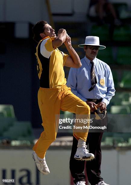 Brendon Julian for the Western Warriors in the Mercantile Mutual Cup match between the Western Warriors and the Tasmanian Tigers at the WACA ground...