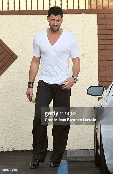 Maksim Chmerkovskiy is seen on March 24, 2010 in West Hollywood, California.