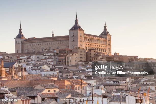 the alcazar of toledo, spain. - toledo cathedral stock pictures, royalty-free photos & images