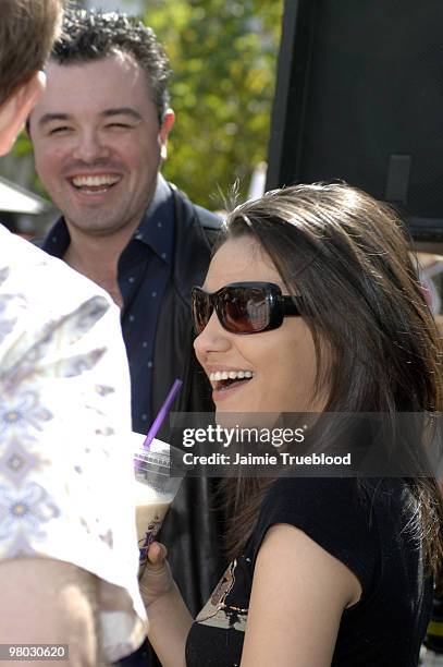 Seth MacFarlane, creator "Family Guy," and Mila Kunis