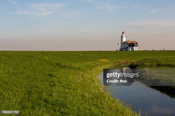 lighthouse paard van marken (marken, netherlands) - paard stock pictures, royalty-free photos & images