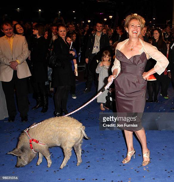 Actress Emma Thompson attends the world premiere of 'Nanny McPhee And The Big Bang' at Odeon West End on March 24, 2010 in London, England.
