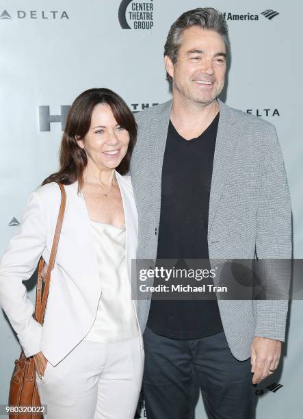 Jon Tenney and Leslie Urdang attend the opening night of "The Humans" held at Ahmanson Theatre on June 20, 2018 in Los Angeles, California.