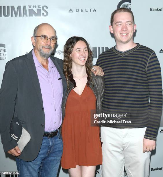 Richard Schiff with his children attend the opening night of "The Humans" held at Ahmanson Theatre on June 20, 2018 in Los Angeles, California.