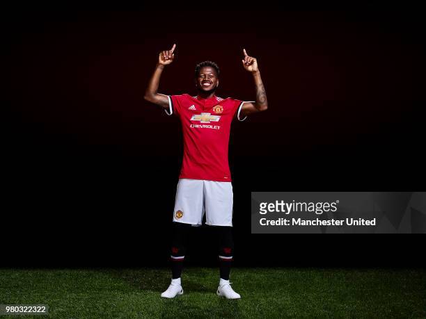 Manchester United unveil new signing Fred at Aon Training Complex on June 4, 2018 in Manchester, England.
