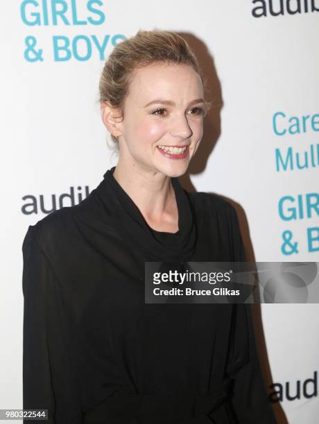 Carey Mulligan poses at the opening night of the Audible production of "Boys & Girls" at The Minetta Lane Theatre on June 19, 2018 in New York City.