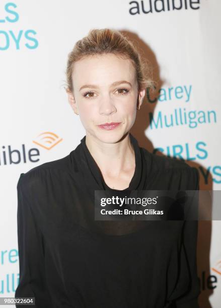 Carey Mulligan poses at the opening night of the Audible production of "Boys & Girls" at The Minetta Lane Theatre on June 19, 2018 in New York City.